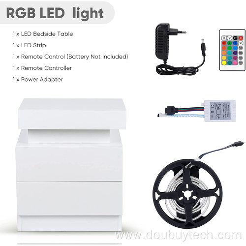 Bedside Table LED Light Nightstand